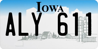 IA license plate ALY611
