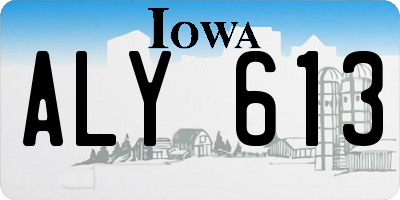 IA license plate ALY613