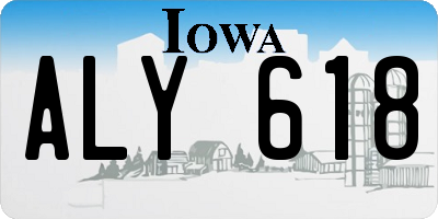 IA license plate ALY618
