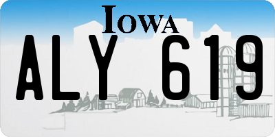 IA license plate ALY619
