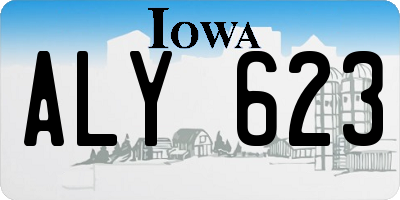 IA license plate ALY623