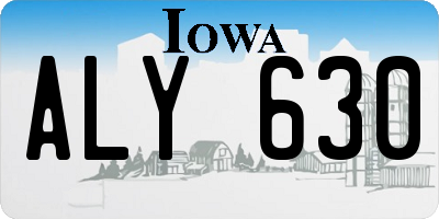 IA license plate ALY630