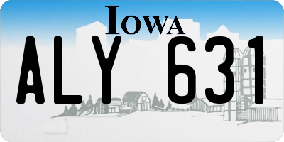 IA license plate ALY631