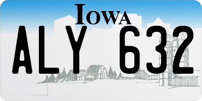IA license plate ALY632