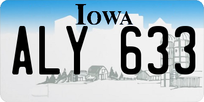 IA license plate ALY633