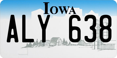 IA license plate ALY638