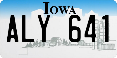 IA license plate ALY641