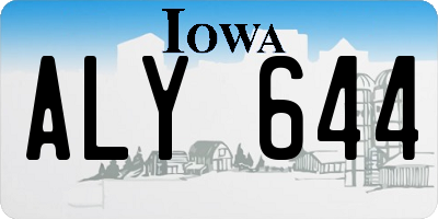 IA license plate ALY644