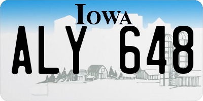 IA license plate ALY648