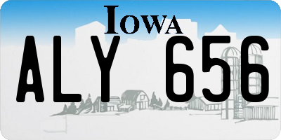 IA license plate ALY656