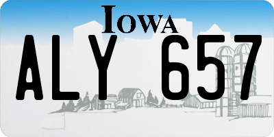 IA license plate ALY657