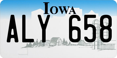 IA license plate ALY658