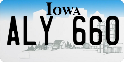 IA license plate ALY660