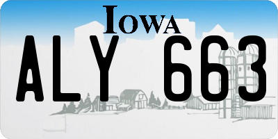 IA license plate ALY663