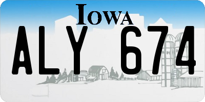 IA license plate ALY674