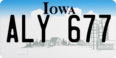 IA license plate ALY677