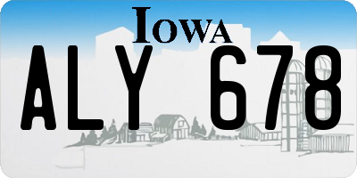 IA license plate ALY678