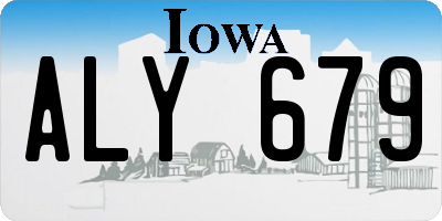 IA license plate ALY679