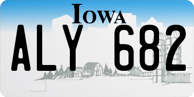 IA license plate ALY682