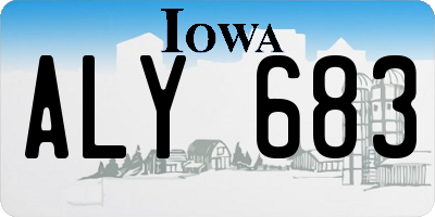 IA license plate ALY683