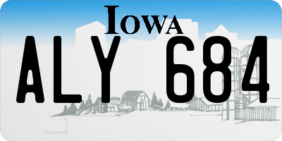 IA license plate ALY684