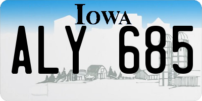 IA license plate ALY685