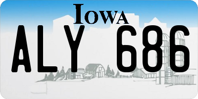 IA license plate ALY686