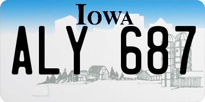 IA license plate ALY687