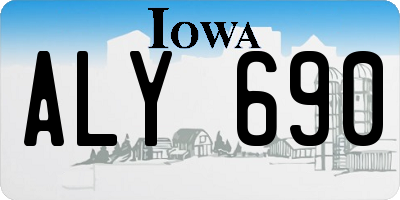 IA license plate ALY690