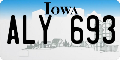 IA license plate ALY693