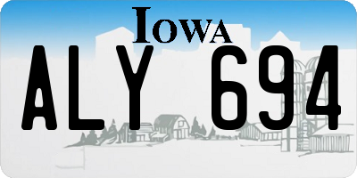 IA license plate ALY694