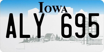 IA license plate ALY695