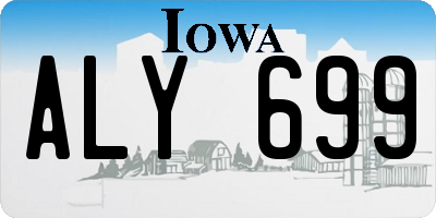 IA license plate ALY699