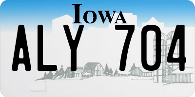 IA license plate ALY704