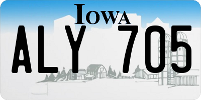 IA license plate ALY705