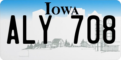 IA license plate ALY708