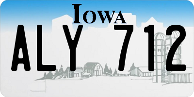 IA license plate ALY712