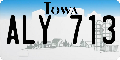 IA license plate ALY713