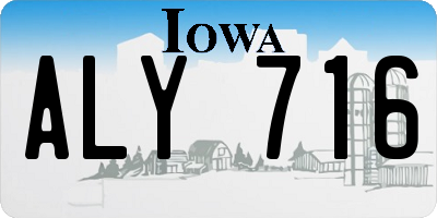 IA license plate ALY716
