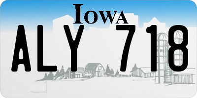 IA license plate ALY718