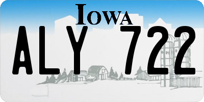 IA license plate ALY722