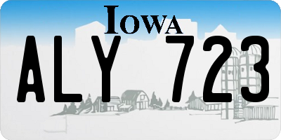 IA license plate ALY723