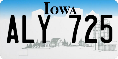 IA license plate ALY725