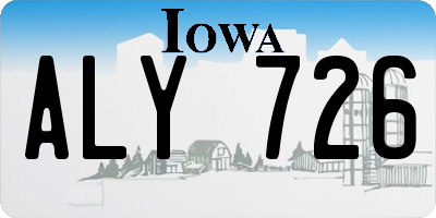 IA license plate ALY726