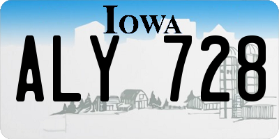 IA license plate ALY728