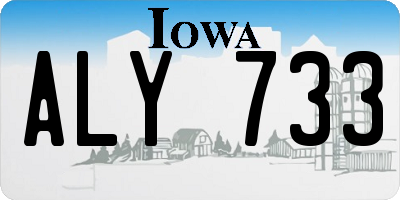 IA license plate ALY733