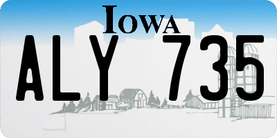 IA license plate ALY735