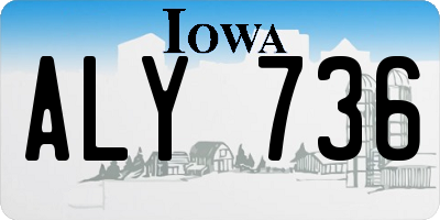 IA license plate ALY736