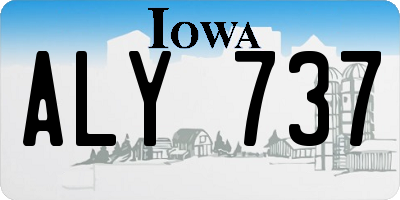 IA license plate ALY737