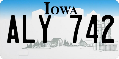 IA license plate ALY742